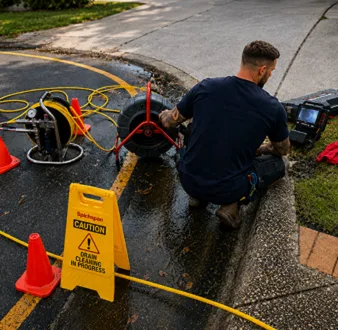 Repairing a burst drain pipe at a Bexley home